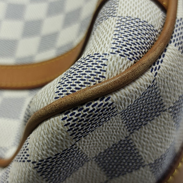 STRESA PM Damier Azur Coated Canvas White