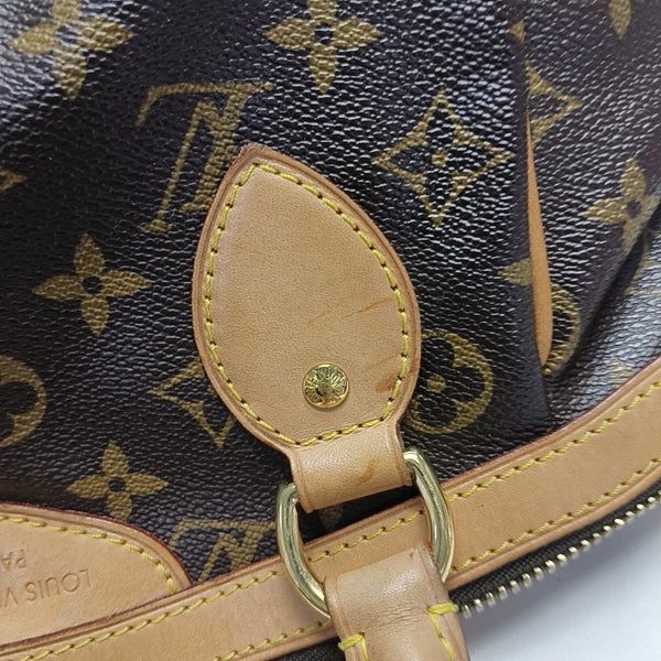 Monogram Coated Canvas Top Handle Bag Brown