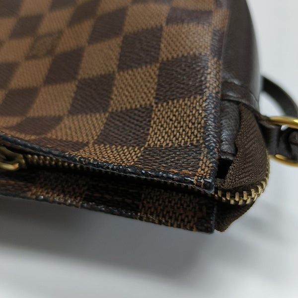 TROUSSE MAKE UP Damier Ebene Coated Canvas Brown