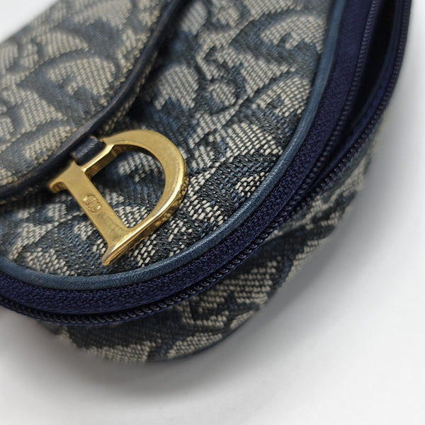Saddle Mini Oblique Canvas Blue