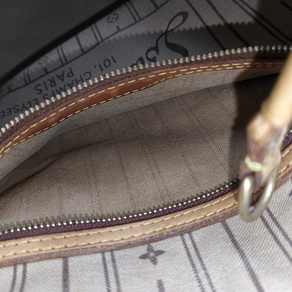 NEVERFULL MM Monogram Coated Canvas Brown