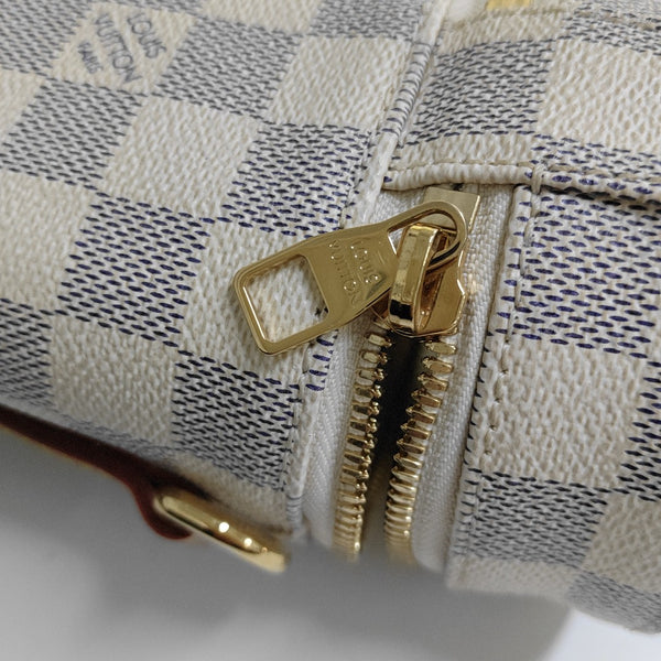 AZUR Damier Azur Coated Canvas White