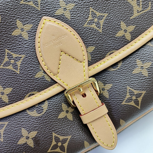 DIANE Monogram Coated Canvas Brown