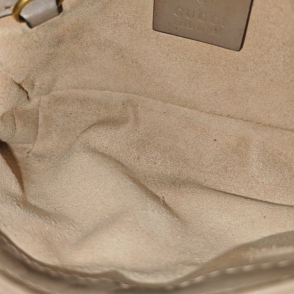 GG Marmont Mini Quilted Calfskin Beige