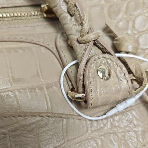 Classic Metallic Edge City Medium Calfskin Beige