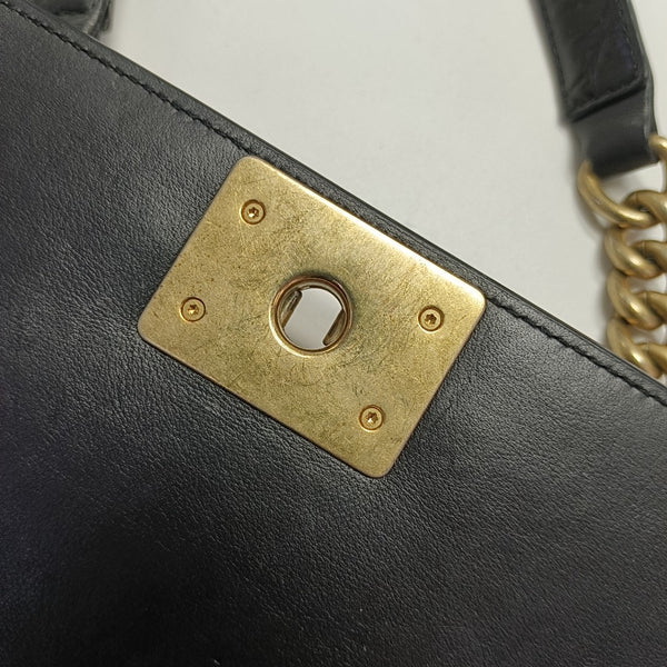 BOY CHANEL Medium Quilted Calfskin Black