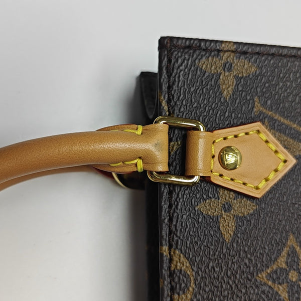SAC PLAT Mini Monogram Coated Canvas Brown