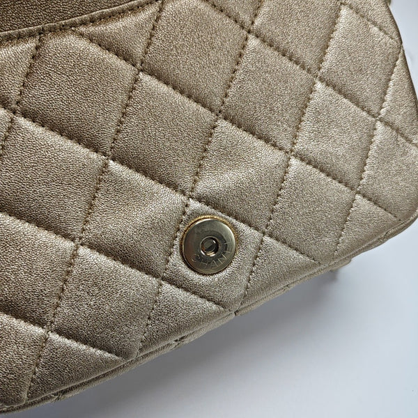 Quilted Lambskin Backpack Beige