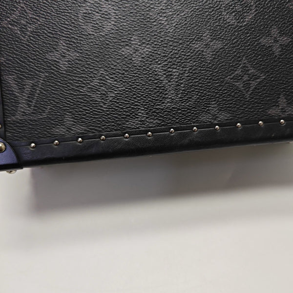CLUTCH BOX Monogram Coated Canvas Gray
