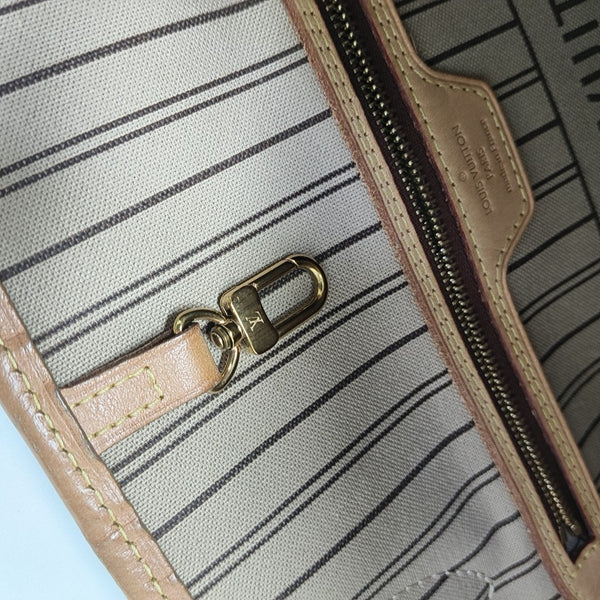 NEVERFULL MM Monogram Coated Canvas Brown