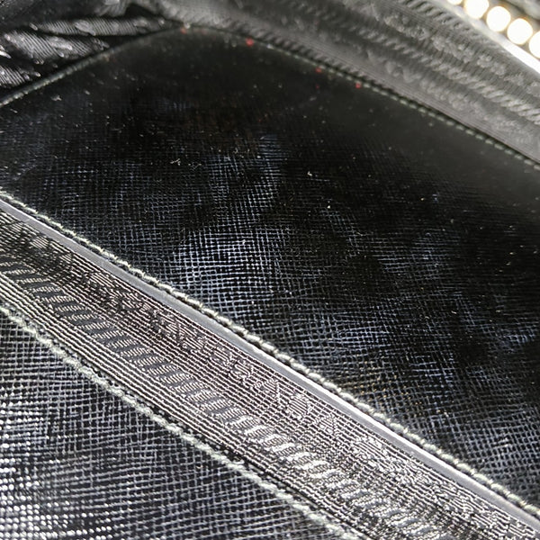 Galleria Small Saffiano Calfskin Black