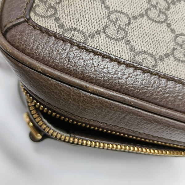 Ophidia Mini Monogram Coated Canvas Beige