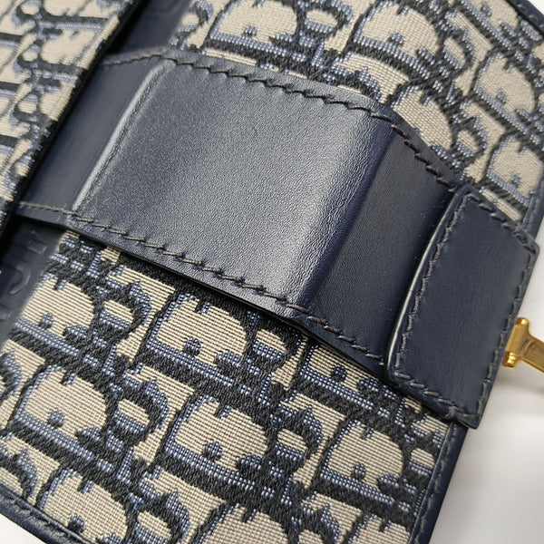 30 Montaigne Mini Oblique Canvas Blue
