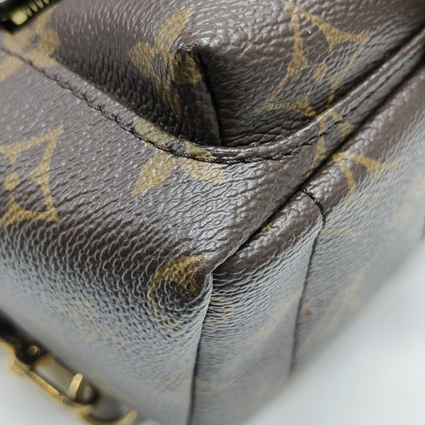 PALM SPRINGS Mini Monogram Coated Canvas Brown