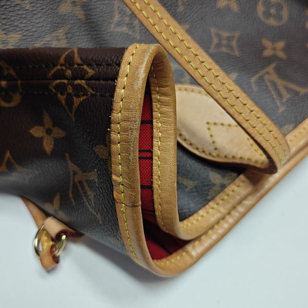 NEVERFULL MM Monogram Coated Canvas Brown