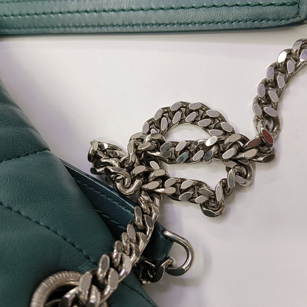 PUFFER Small Quilted Lambskin Green