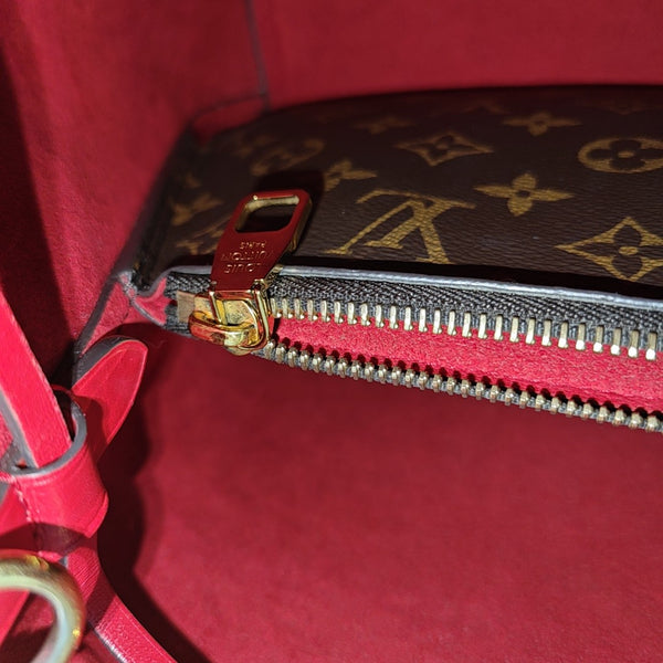 NÉONOÉ MM Monogram Coated Canvas Brown