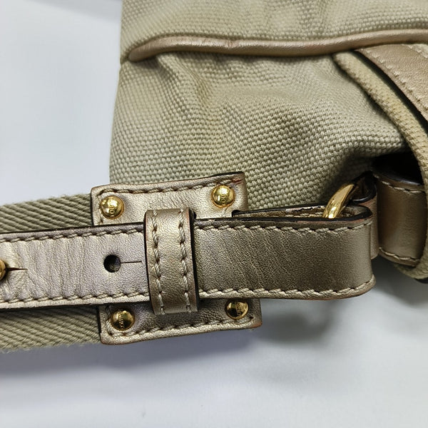 Canvas Shoulder Bag Beige