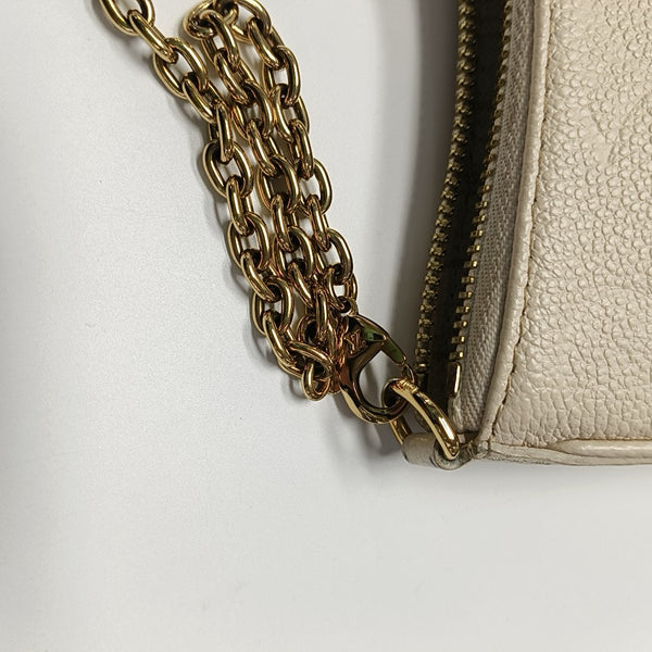 EASY POUCH ON STRAP Calfskin Beige