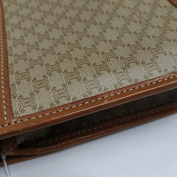 Coated Canvas Shoulder Bag Beige