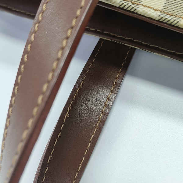 Coated Canvas Tote Bag Beige