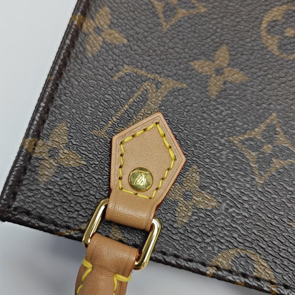 SAC PLAT Mini Monogram Coated Canvas Brown