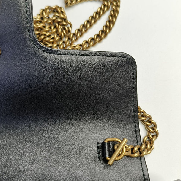 GG Marmont Mini Quilted Calfskin Black