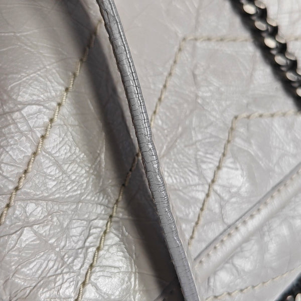 Authenticated pre-owned NIKI Mini Chevron, Quilted Calfskin Gray - Shoulder Bag at Looply