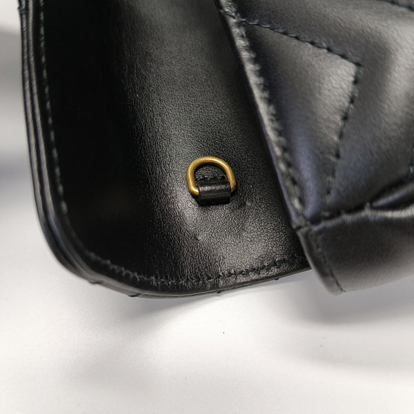 GG Marmont Mini Quilted Calfskin Black