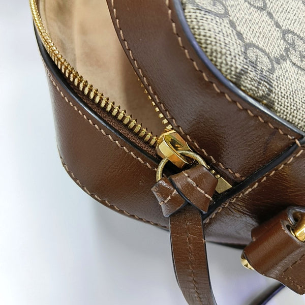 Horsebit 1955 Small Coated Canvas Beige