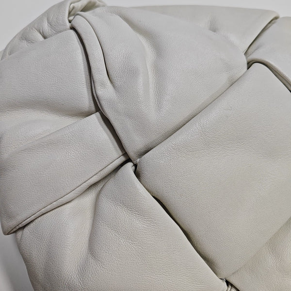 Lambskin Top Handle Bag White