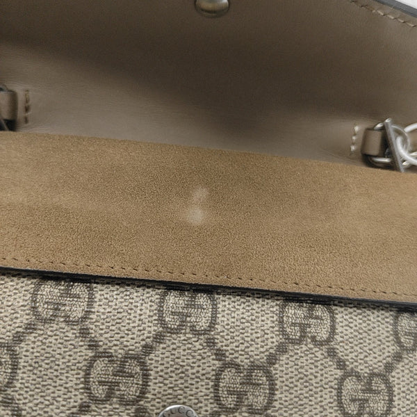 Dionysus Super Mini Monogram Coated Canvas Beige