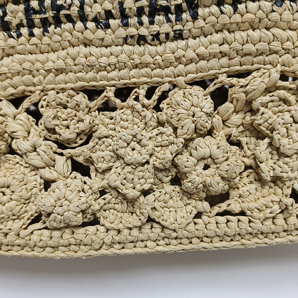 Book Tote Small Straw Beige