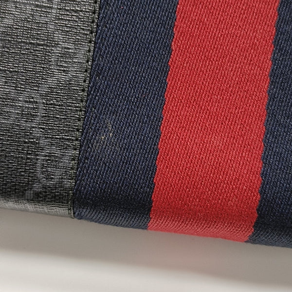 GG Supreme Monogram Coated Canvas Gray
