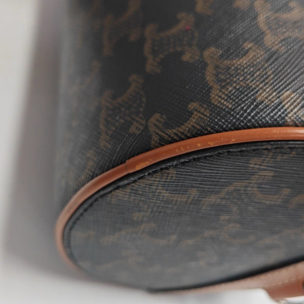 Coated Canvas Shoulder Bag Small Black