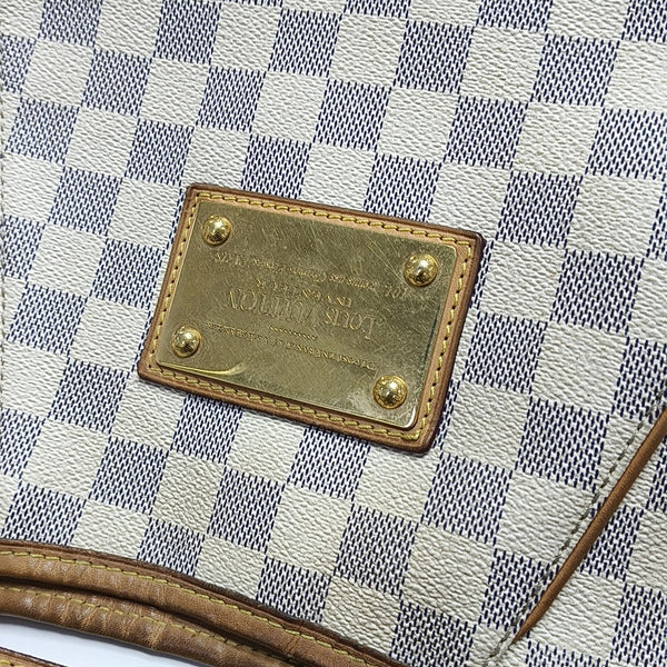 GALLIERA PM Damier Azur Coated Canvas White