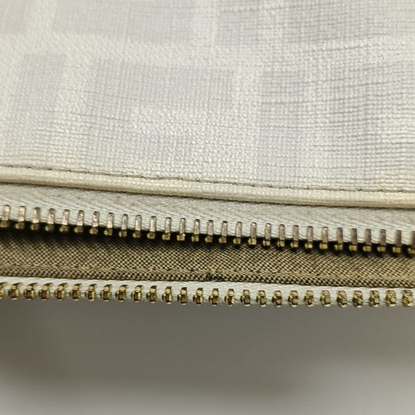 Coated Canvas Top Handle Bag White