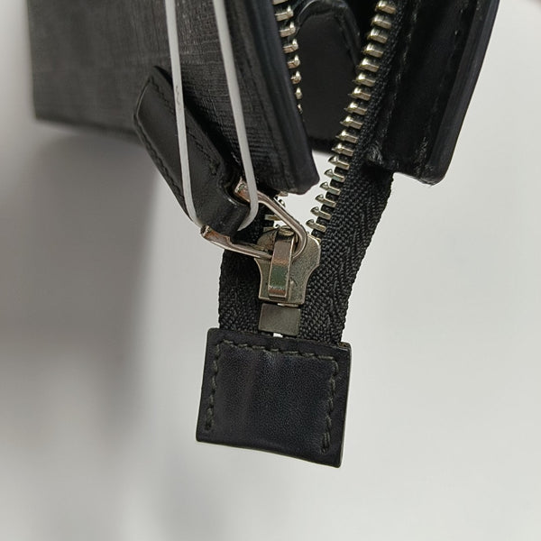 GG Supreme Monogram Coated Canvas Gray