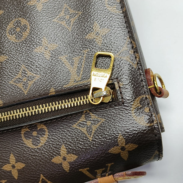 MÉTIS MM Monogram Coated Canvas Brown