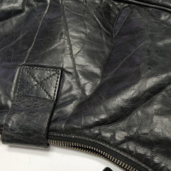 Calfskin Top Handle Bag Black