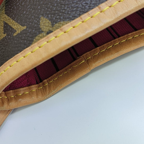 NEVERFULL MM Monogram Coated Canvas Brown