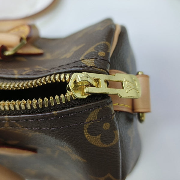 SPEEDY 25 Monogram Coated Canvas Brown