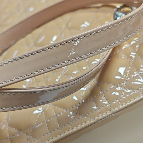 Lady Dior Large Cannage Patent Leather Pink