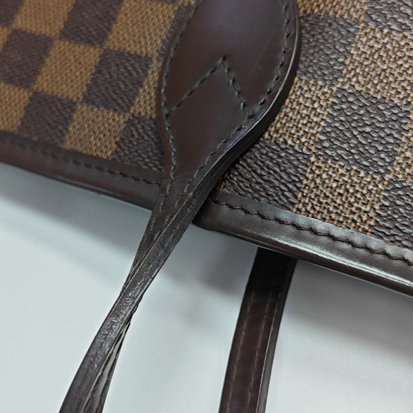NEVERFULL GM Damier Ebene Coated Canvas Brown