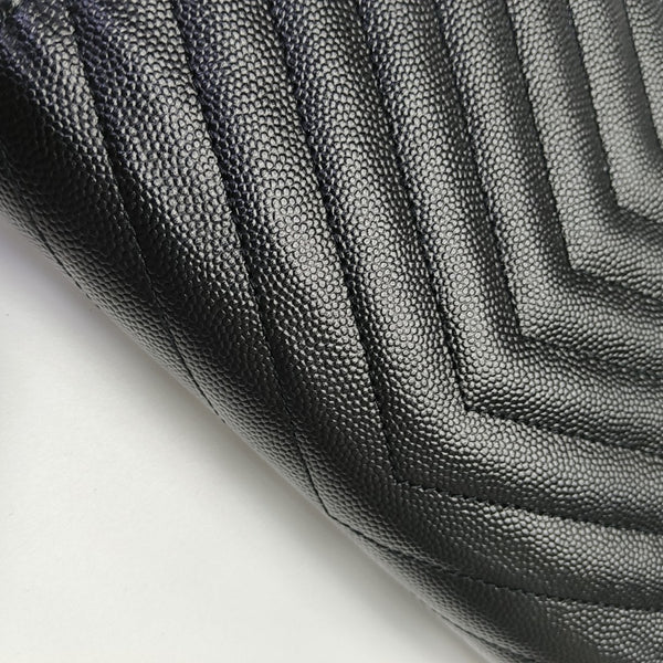 MONOGRAM WOC Chevron Calfskin Black