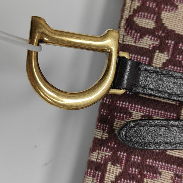 Saddle Mini Oblique Canvas Red