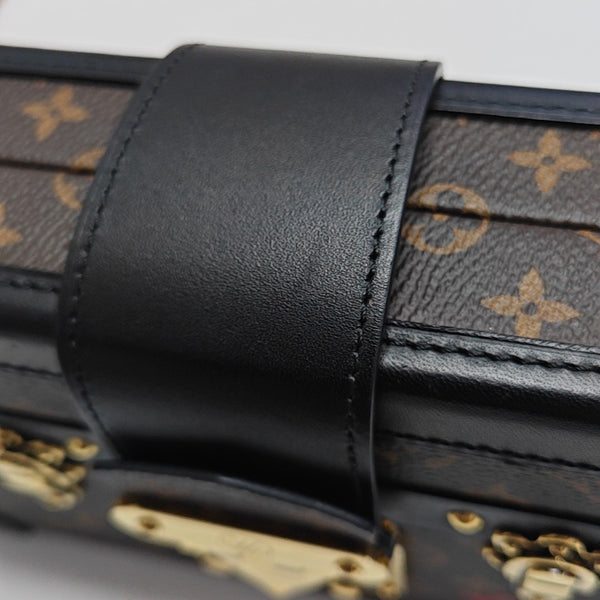 PETITE MALLE Monogram Coated Canvas Brown