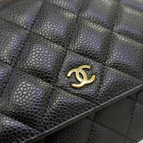 WOC Quilted Grained Calfskin Black