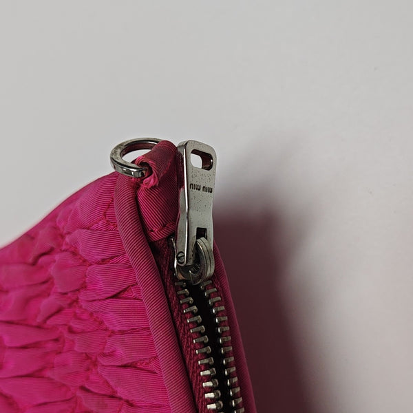 Quilted Fabric Shoulder Bag Red