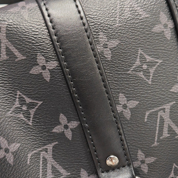 KEEPALL 25 Monogram Coated Canvas Black